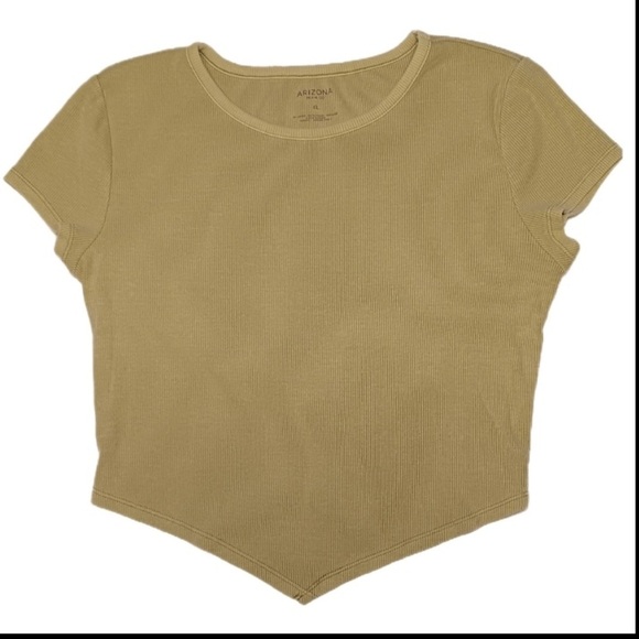 Set Wall Flower Jeans Skinny Low Rise Mid Wash Blue Jr 15 & Arizona Crop Top XL - Picture 2 of 11